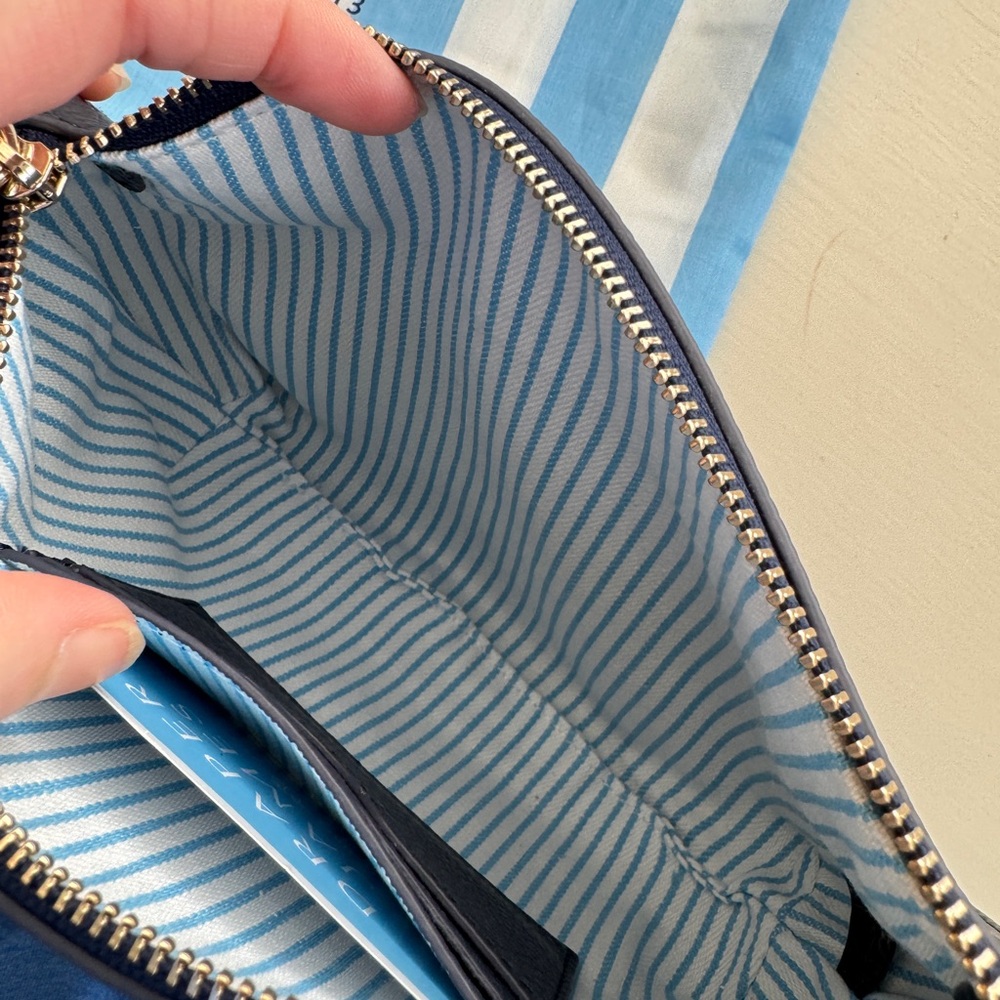 Draper James Midnight Blue Leather Wristlet - Picture 5 of 5